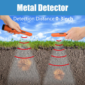 Metal detecting pinpointer included for precise target location.