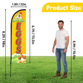 WODICY open for business eggs flag with bold EGGS text increases storefront visibility
