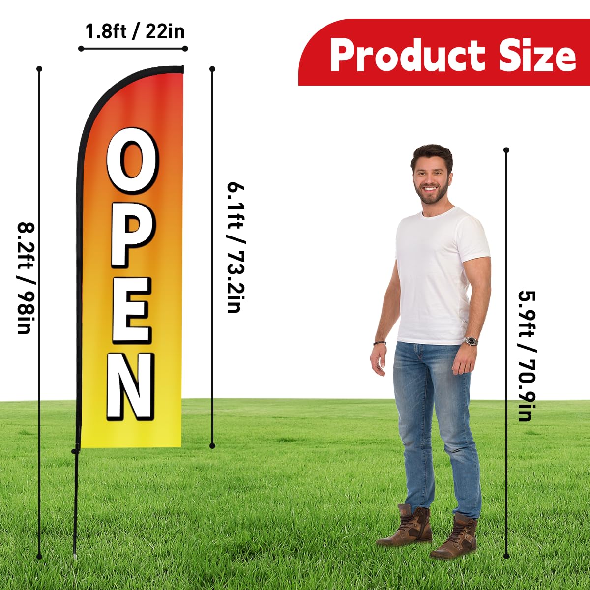 WODICY swooper flag kit for fast promotions and outdoor signage