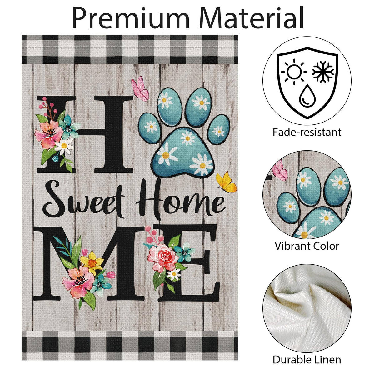 Wodison 12x18 garden flag with durable color and double-sided print