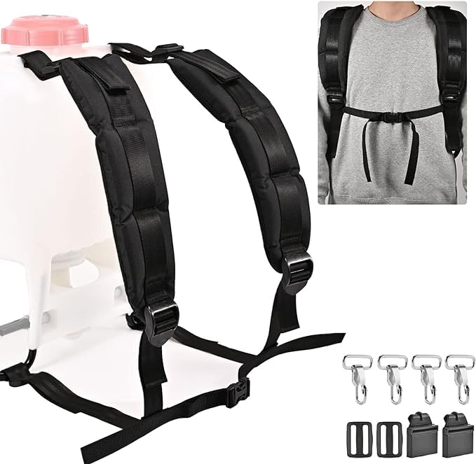 WOEKBON backpack sprayer strap-assembly improves comfort during long spraying sessions