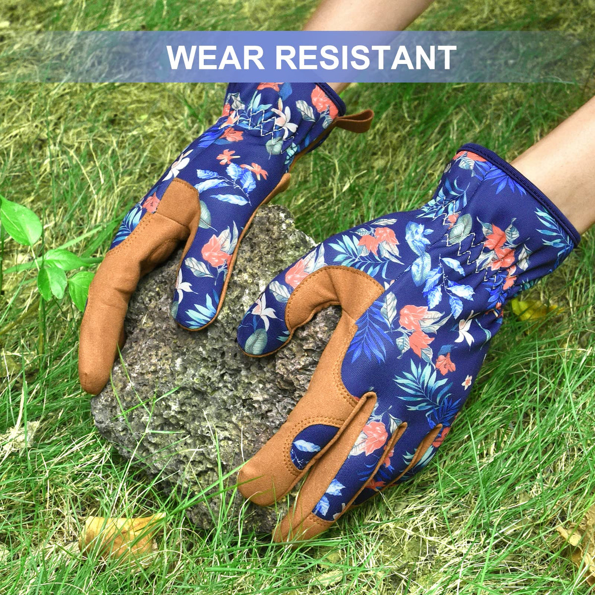 WOHEER leather gloves protect hands from thorns during pruning and picking