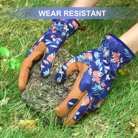 WOHEER leather gloves protect hands from thorns during pruning and picking