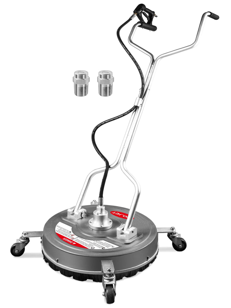WOJET 18-inch surface cleaner assembly for fast, stripe-free driveway cleaning.