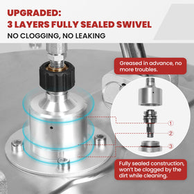 3/8-inch quick-plug inlet on WOJET for fast attachment