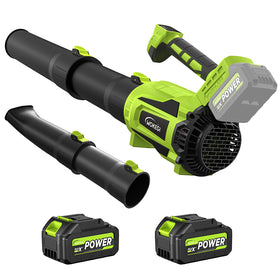 WOKEGI cordless leaf blower in use for quick yard cleanup and debris clearance.
