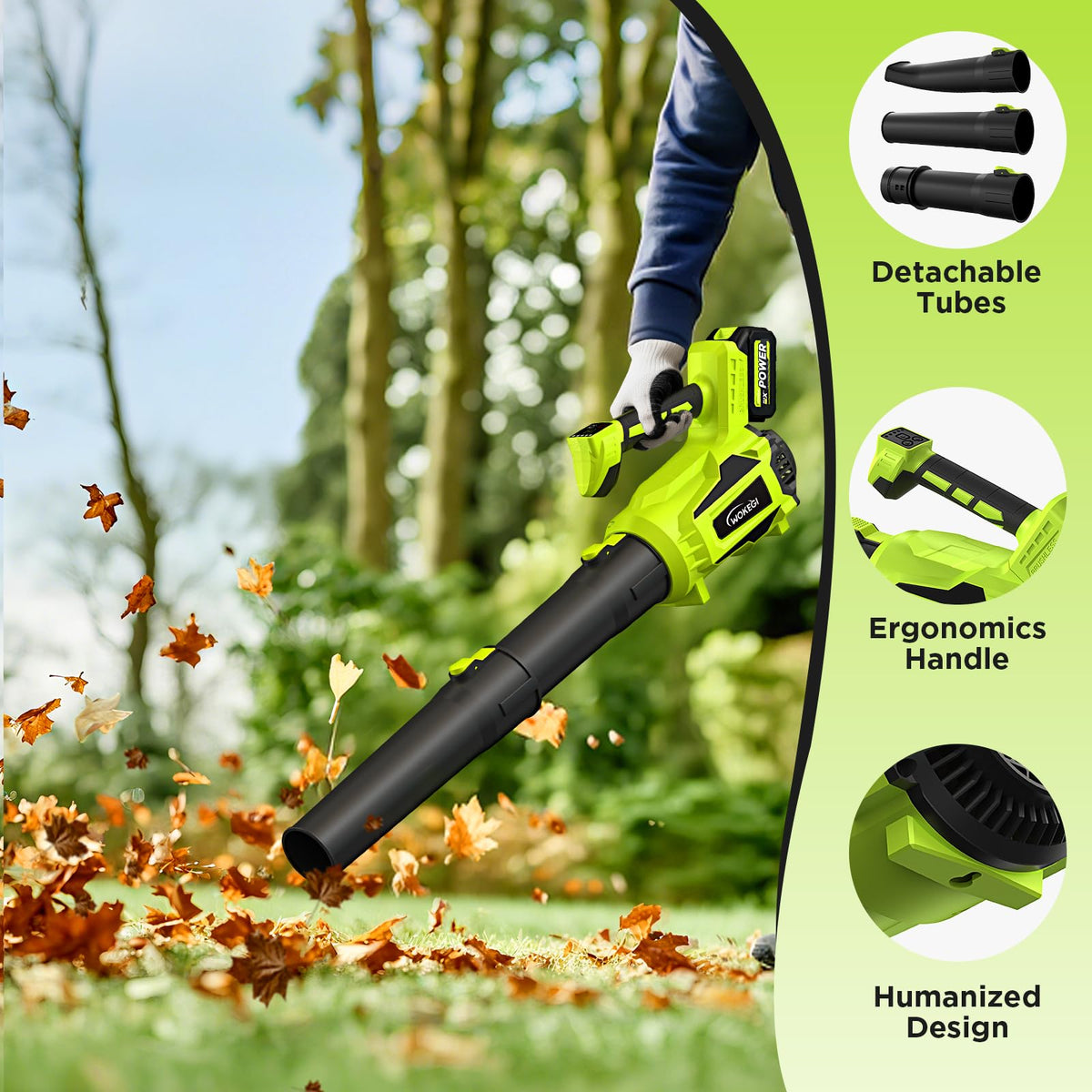 WOKEGI extension tubes enabling precise reach for hard-to-reach areas.