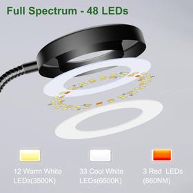 Wolezek 2in1 grow light with 360° gooseneck for precise positioning