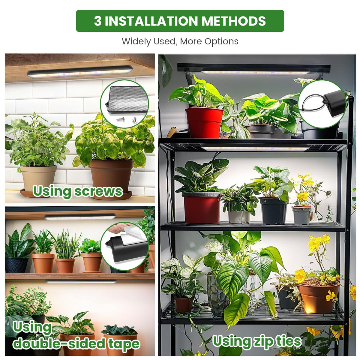 Wolezek grow light bar 13.8 inch length fits plant shelves.