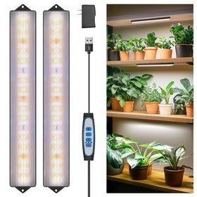 Wolezek grow light bar with curved housing for broader plant coverage.