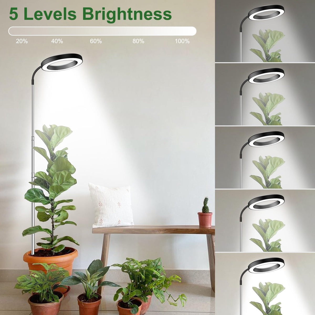 Height-adjustable feature to fit different plant heights