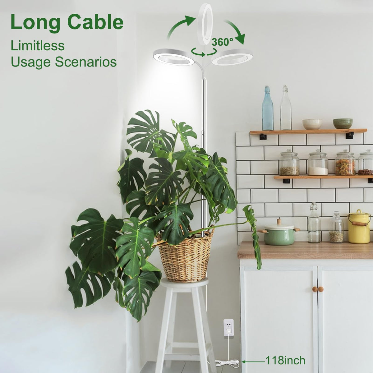 Wolezek Grow Light designed for in-pot installation without a floor base.