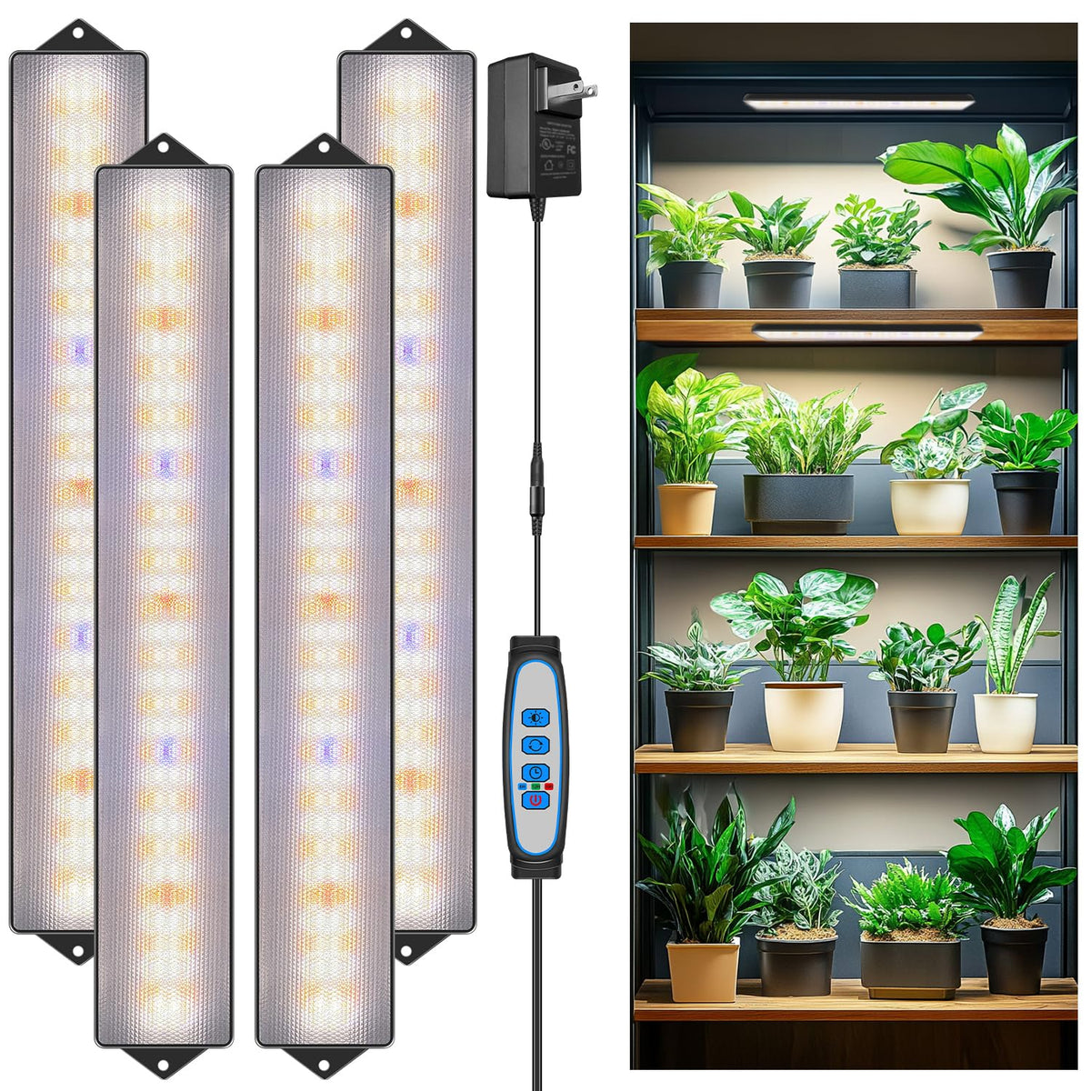 Wolezek grow light strip close-up shows curved housing for broad plant coverage.