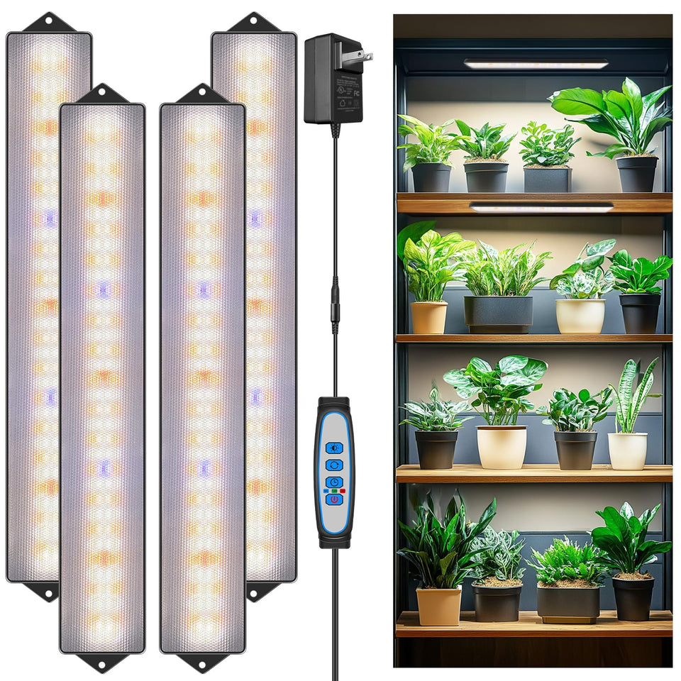 Wolezek grow light strip close-up shows curved housing for broad plant coverage.
