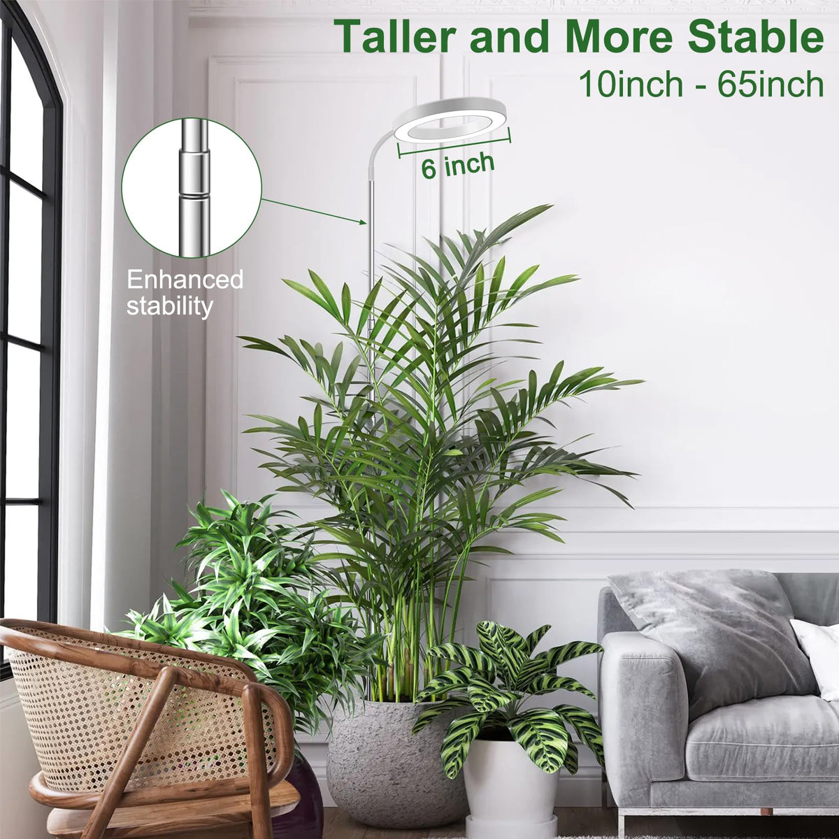 Wolezek Grow Light offers three color temps for various growth stages.