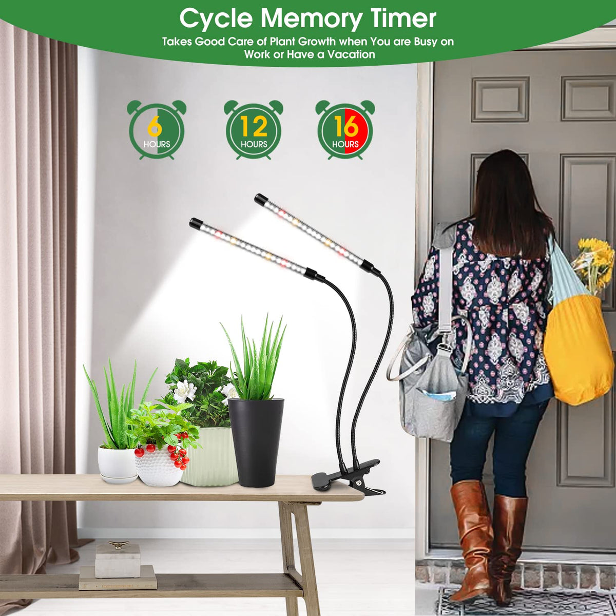 wolezek Grow Lights full-spectrum bar provides balanced light for photosynthesis-like growth.