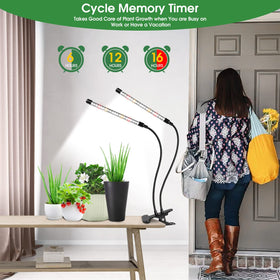 wolezek Grow Lights full-spectrum bar provides balanced light for photosynthesis-like growth.