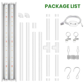 Wolezek Grow Lights indoor garden setup suitable for seed starting and houseplants.
