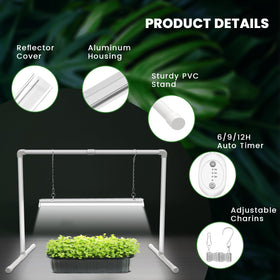 Wolezek Grow Lights dense LED chips provide bright, even coverage.