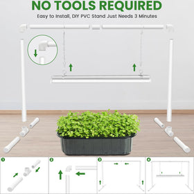 Wolezek Grow Lights reflective cover boosts brightness for efficient indoor lighting.