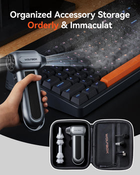 WOLFBOX MF100 case splash-proof fabric protects against spills.