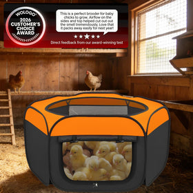 WOLOGO all-in-one chick starter kit arranged for easy setup.