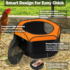 WOLOGO brooder box with double doors for easy access and cleaning.