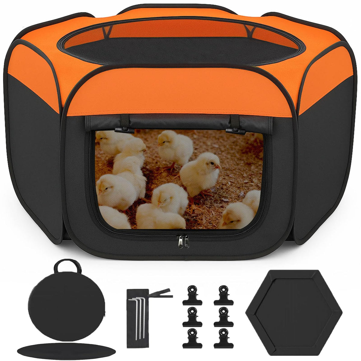 WOLOGO brooder box for chicks in outdoor setup offering secure, spacious brooding space.
