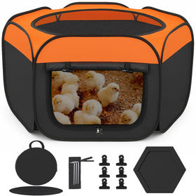 WOLOGO brooder box for chicks in outdoor setup offering secure, spacious brooding space.