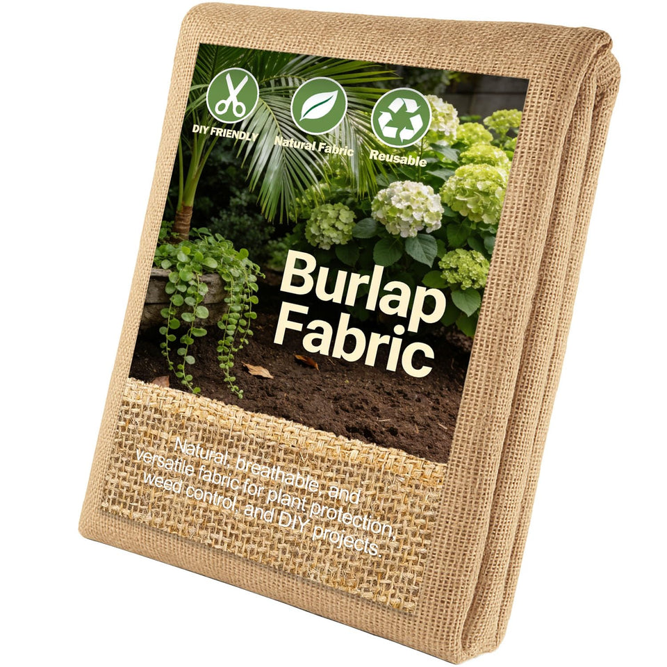 WOLOGO burlap roll unrolled view for DIY crafts and garden projects