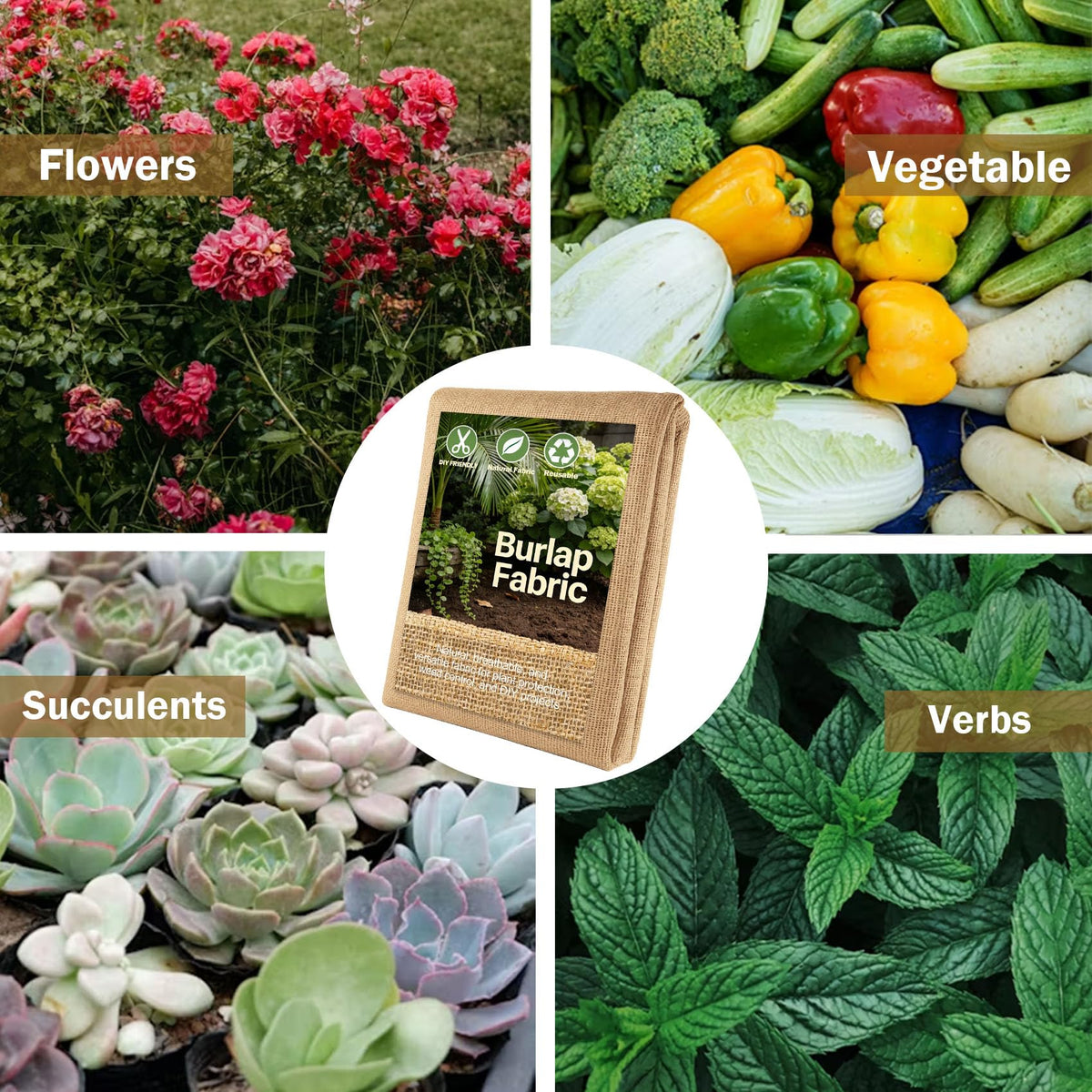 WOLOGO burlap weed barrier option for soil moisture management