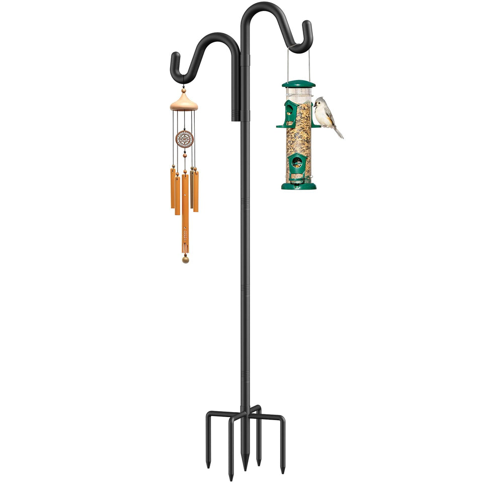 Womnwomn 76-inch double-hooks design offers versatile hanging space for feeders and decor
