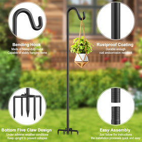 Womnwomn Five-base-prongs ensure deeper soil grip for wind-resistant outdoor setups.
