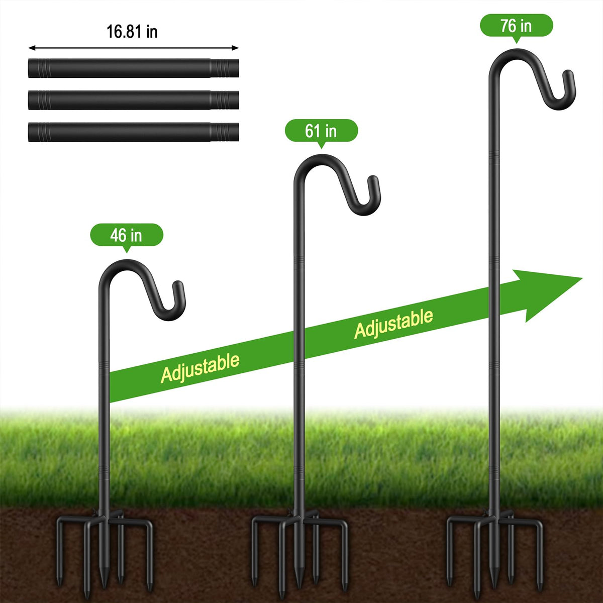 Womnwomn tool-free ground installation for quick setup