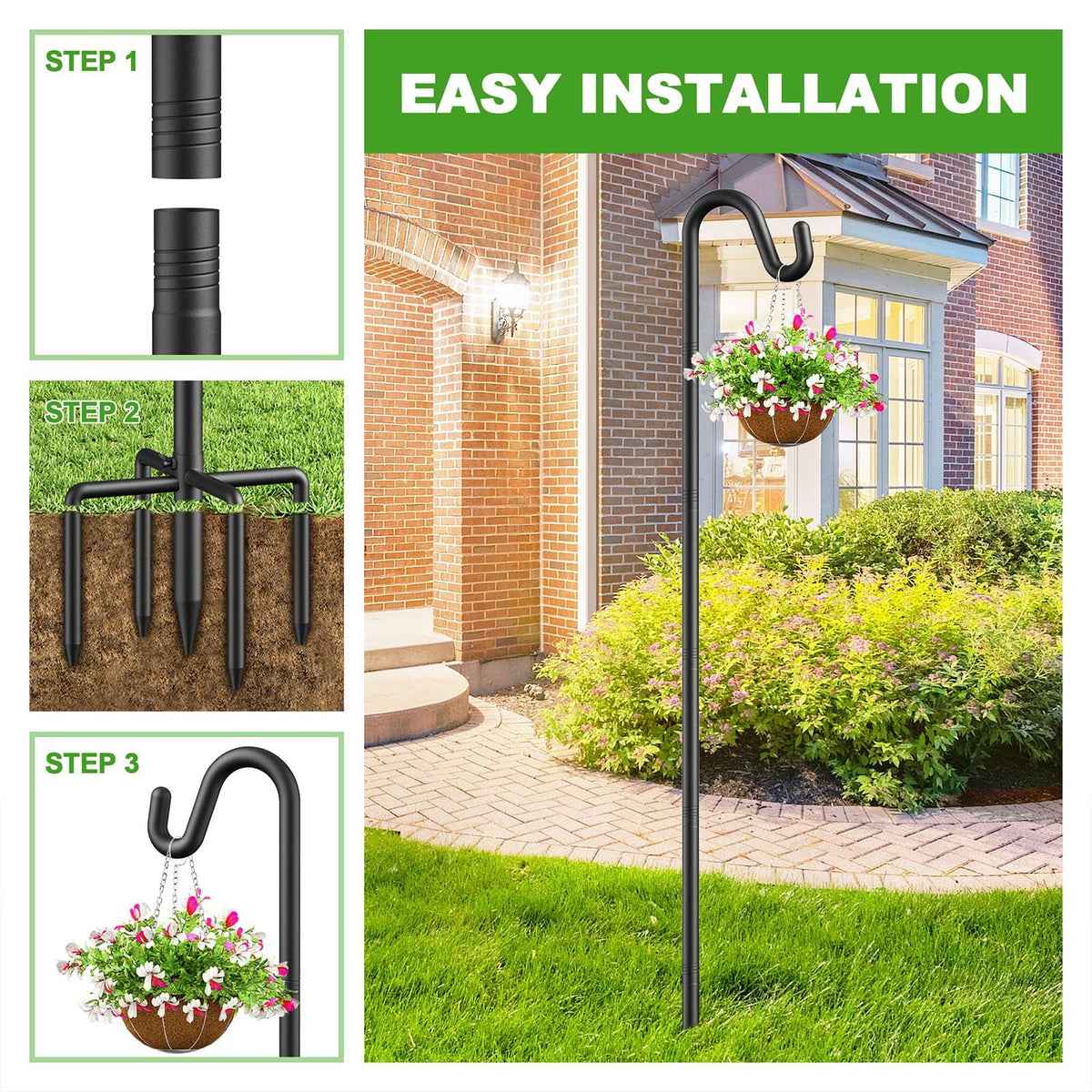 Womnwomn Easy installation with no tools for quick setup in your garden.
