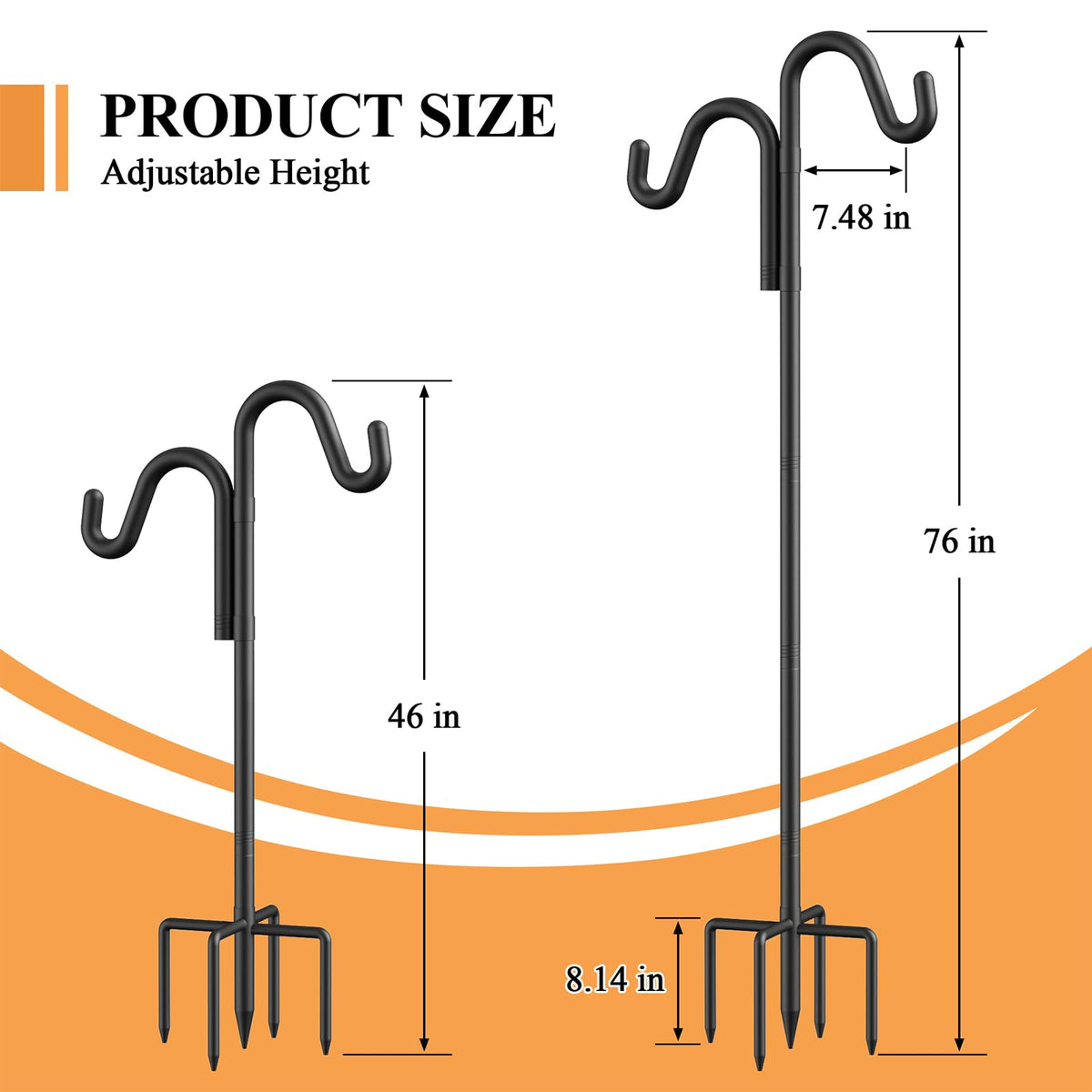 Womnwomn five-prong base provides stable soil anchoring for outdoor displays