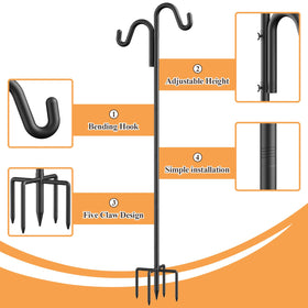 Womnwomn height-adjustable pole allows 46 or 92 inches setup