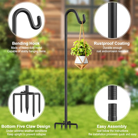 Womnwomn height-adjustable hook from 48 to 76 inches for feeders