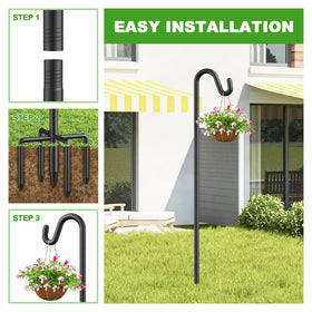 Womnwomn versatile garden hook for feeders, plants, wind chimes