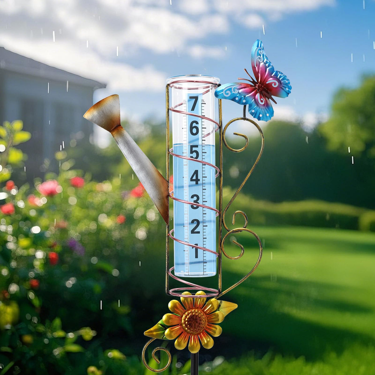 WONDER GARDEN garden decor rain gauge blends style with function
