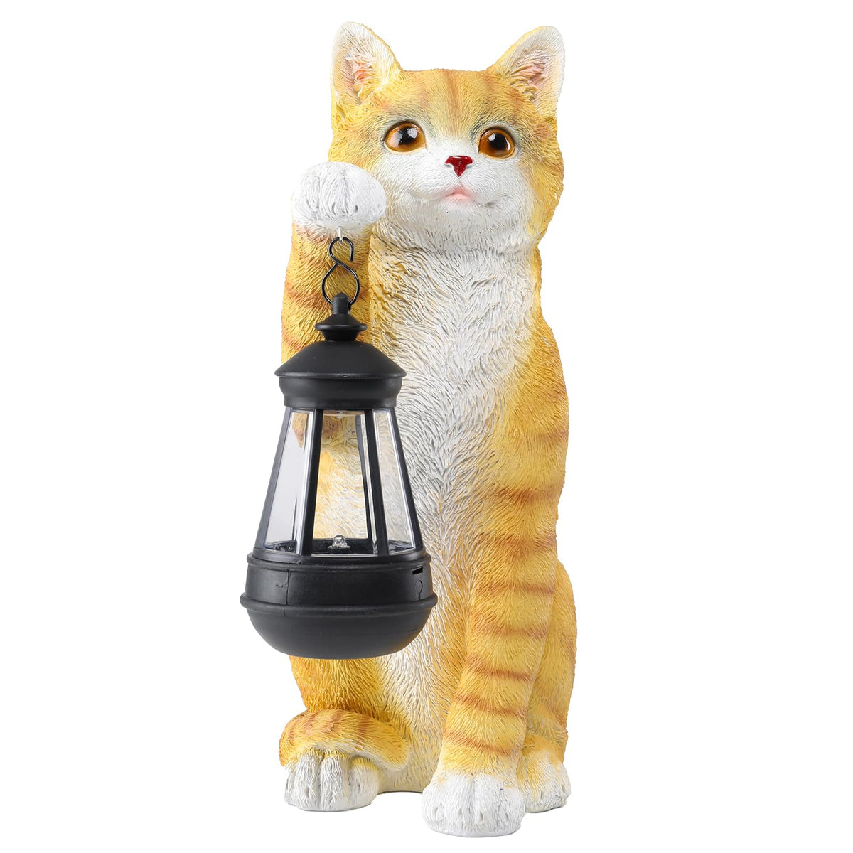 WONDER GARDEN night-lit cat statue provides gentle illumination.