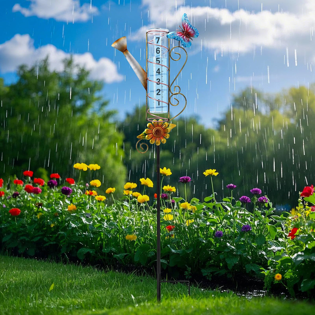 WONDER GARDEN yard patio lawn decor rain gauge boosts curb appeal