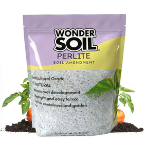 Wonder Soil perlite aeration action improves soil porosity for thriving roots.