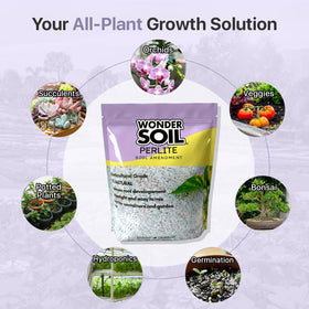 Wonder Soil perlite root development supports deeper and stronger root growth.