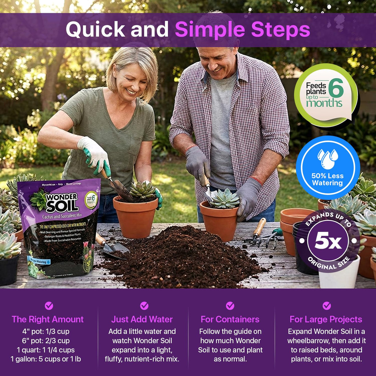 Wonder Soil promotes robust root development with beneficial microbes.