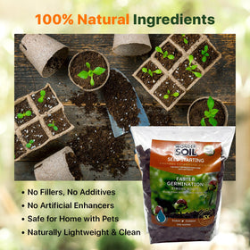 Wonder Soil seed pellets 100-count package for convenient seed starting.
