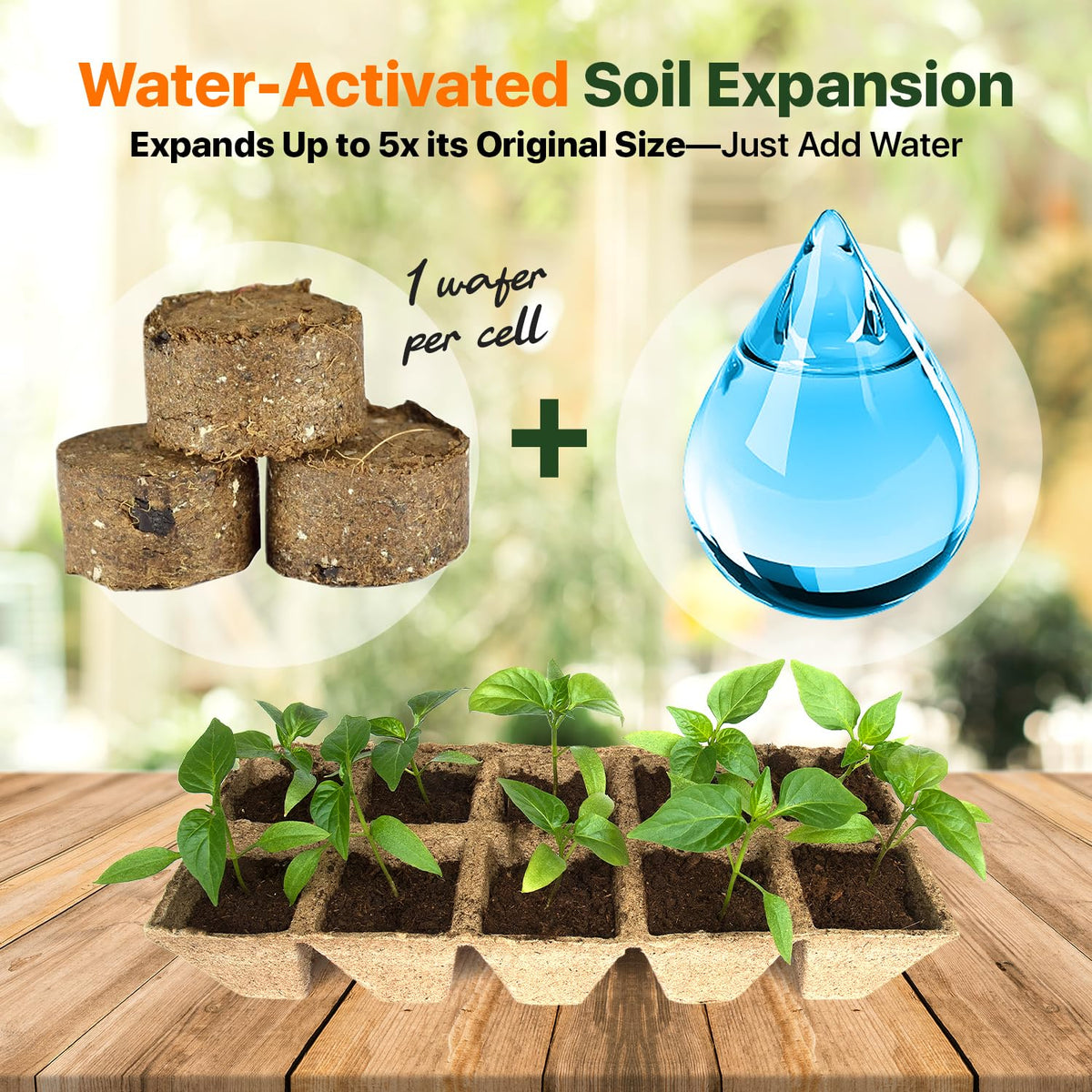Wonder Soil seed pellets expanded into nutrient-rich mix ready for seed placement.
