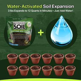 Wonder Soil with worm castings enriches the mix for strong root development