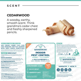 Wondercide cedarwood-scent-use suggests pleasant aroma while guarding against pests