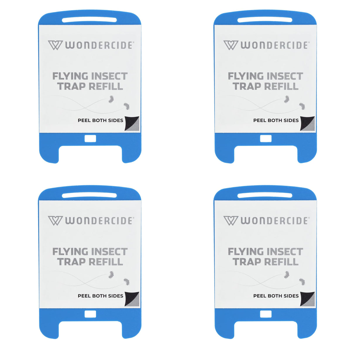Wondercide empty-full cartridge after trapping insects for ongoing protection